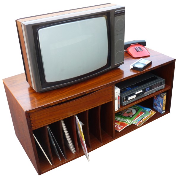 Gallery   TV, Phone and Sony Betamax Video Recorder Set-up