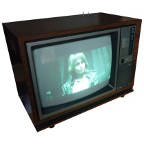 TV & Video Props Hitachi CMT2080 8 System Wooden Case Television