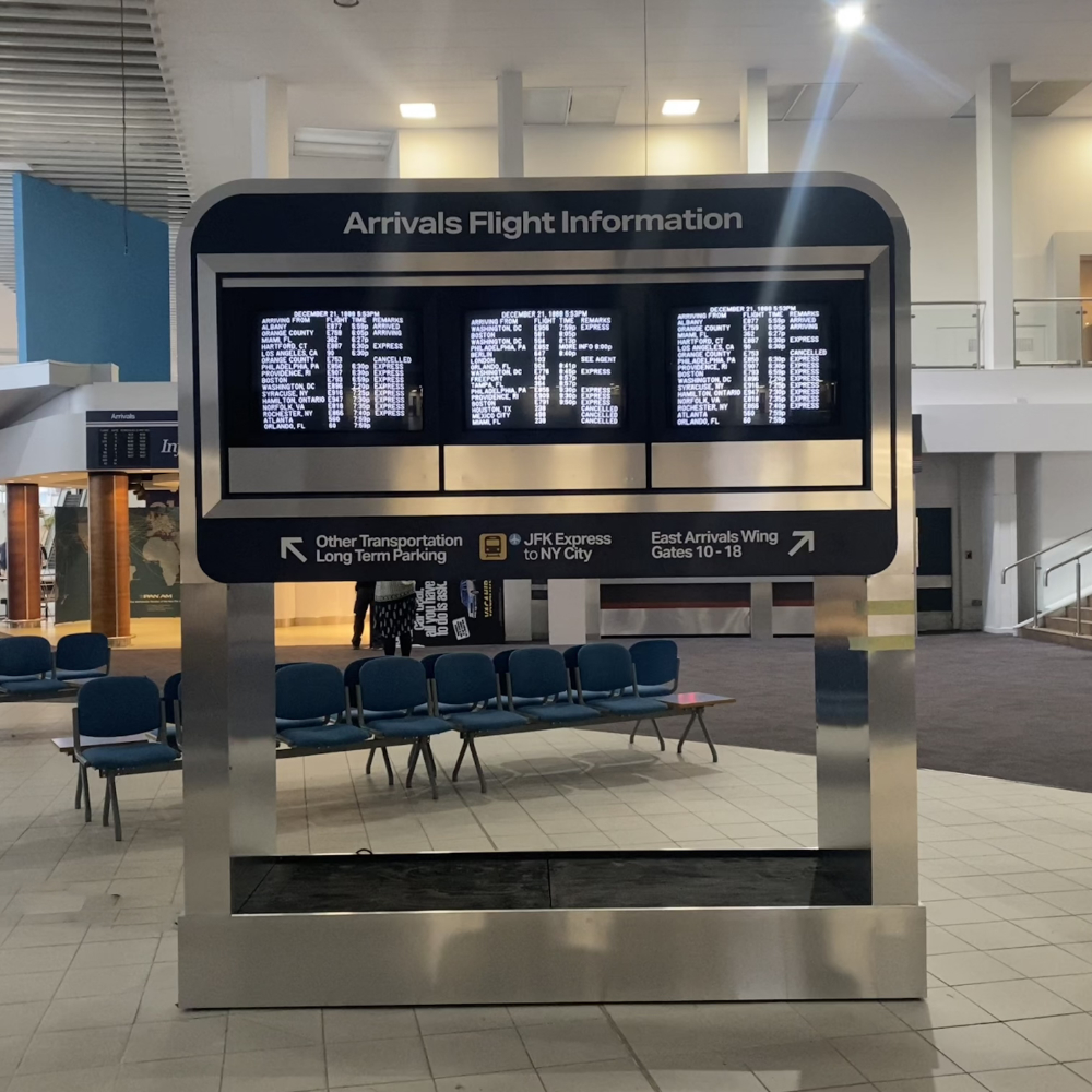 Airport Departure and Arrivals CRT Screens - Information Panels