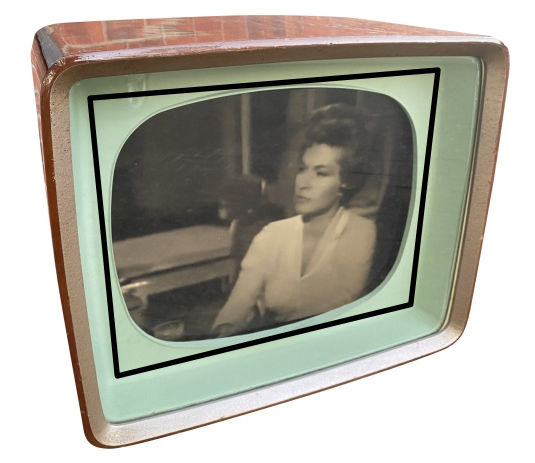 Image of Vintage Technology Prop Store   Camera Friendly Screens   50's Wooden TV (50LCD1) with LCD Screen (Camera Friendly)